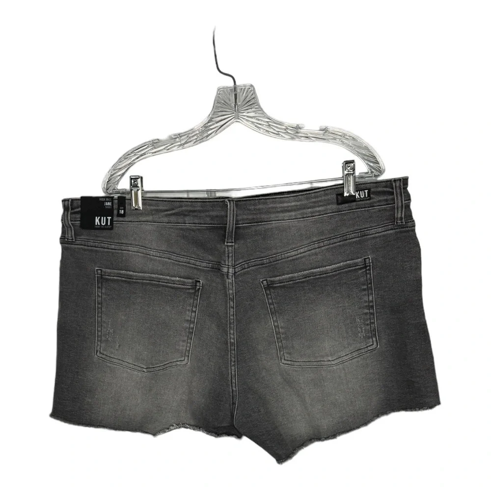 Kut From The Kloth Jane High Rise Jean Shorts in Brimming Gray Size 18 New